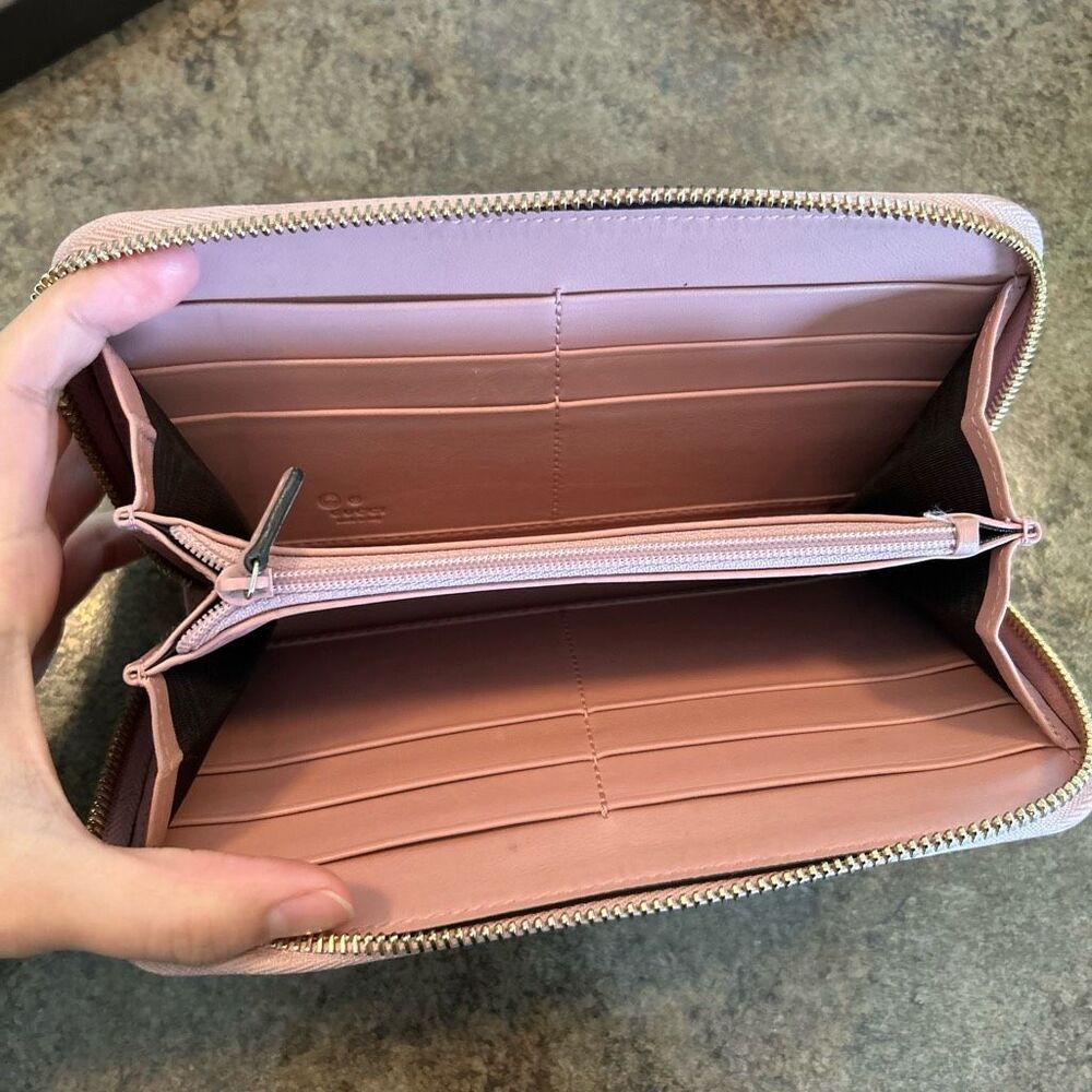 Gucci Micro Guccissima Long Wallet Leather Pink with BOX - Picture 4 of 16